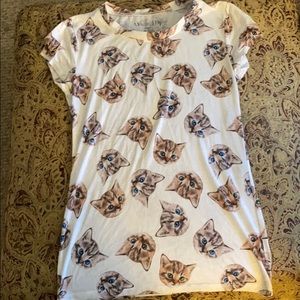 All over cat shirt